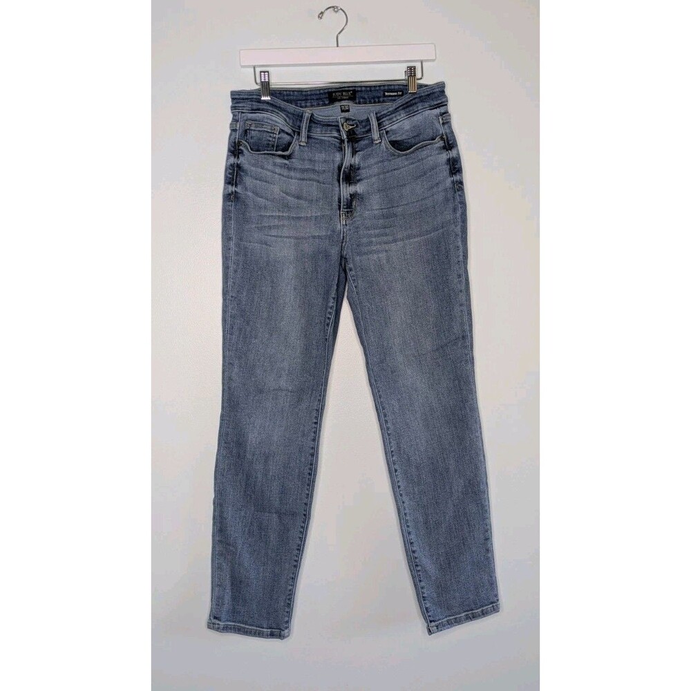Judy Blue Women’s Mid Rise Boyfriend Jeans Size 11/30 Medium Wash Stretch Denim